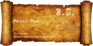 Mezei Dea névjegykártya